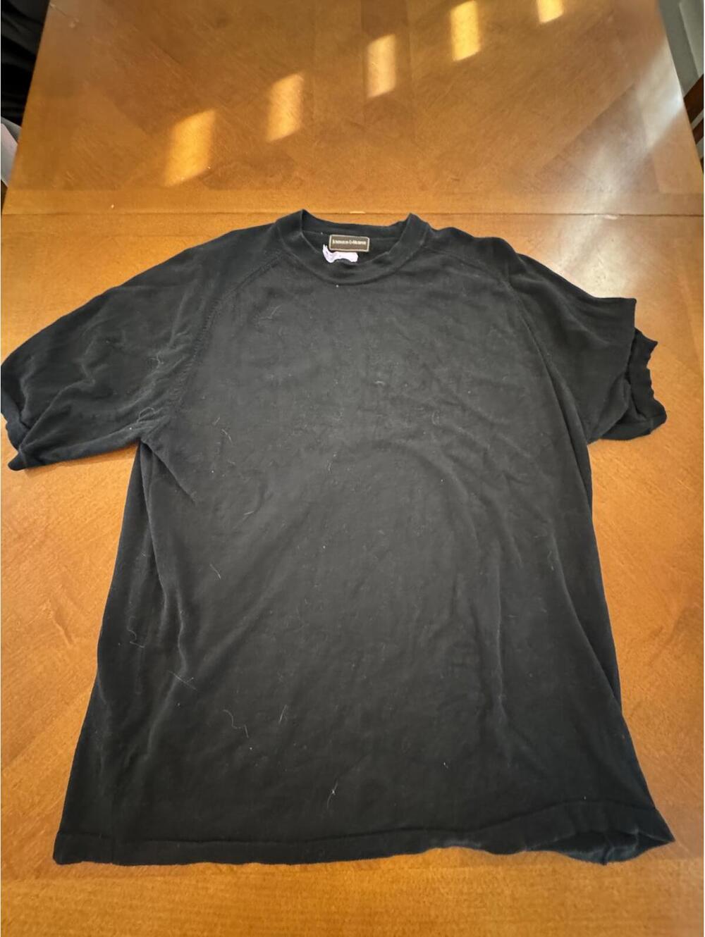 Johnston & Murphy XXL Black Silk Shirt
